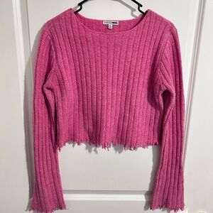 Fashion Nova Pink Ribbed Knit Top